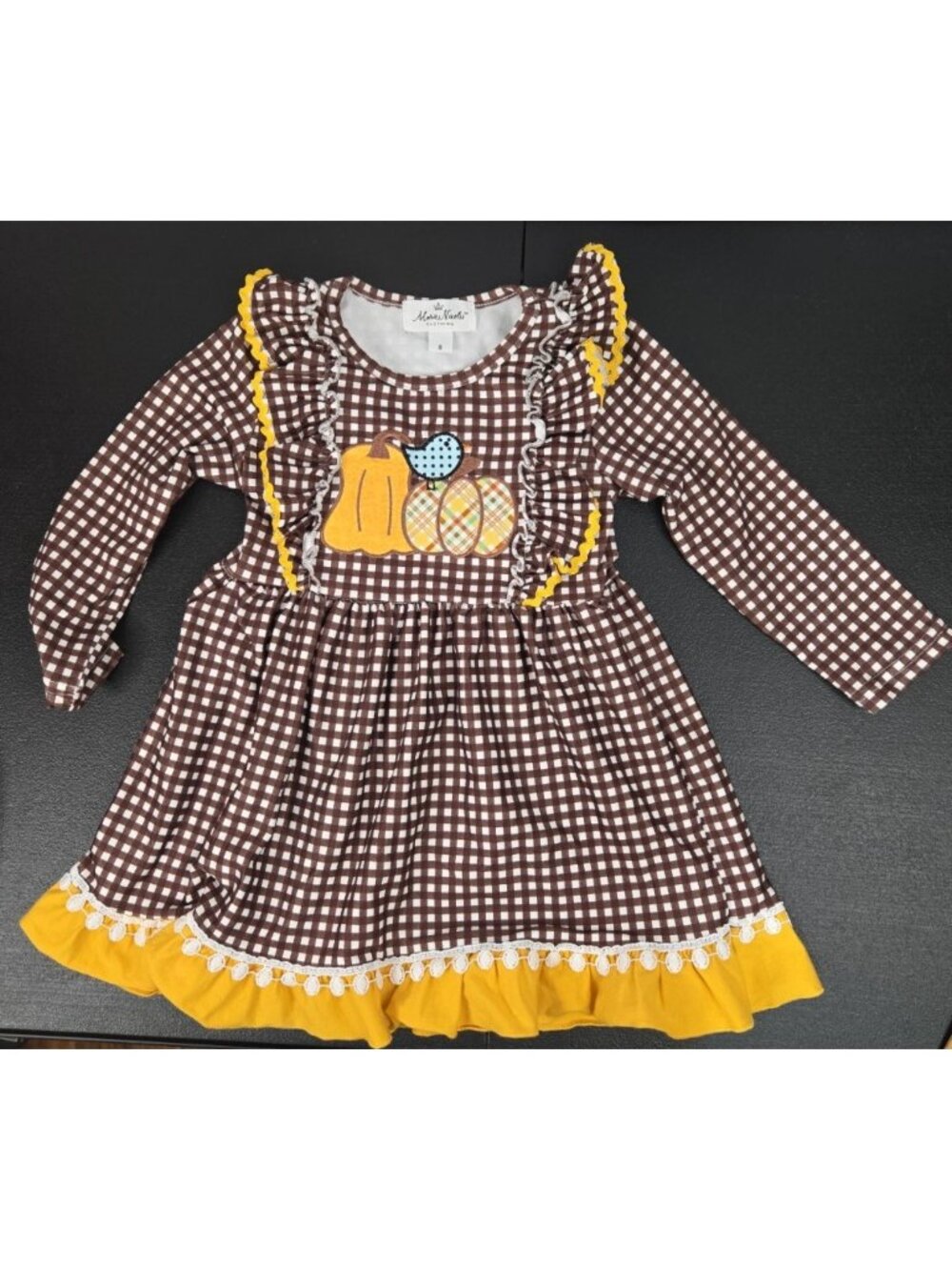 Marie Nicole Clothing Fall Pumpkin Dress Girls Size S